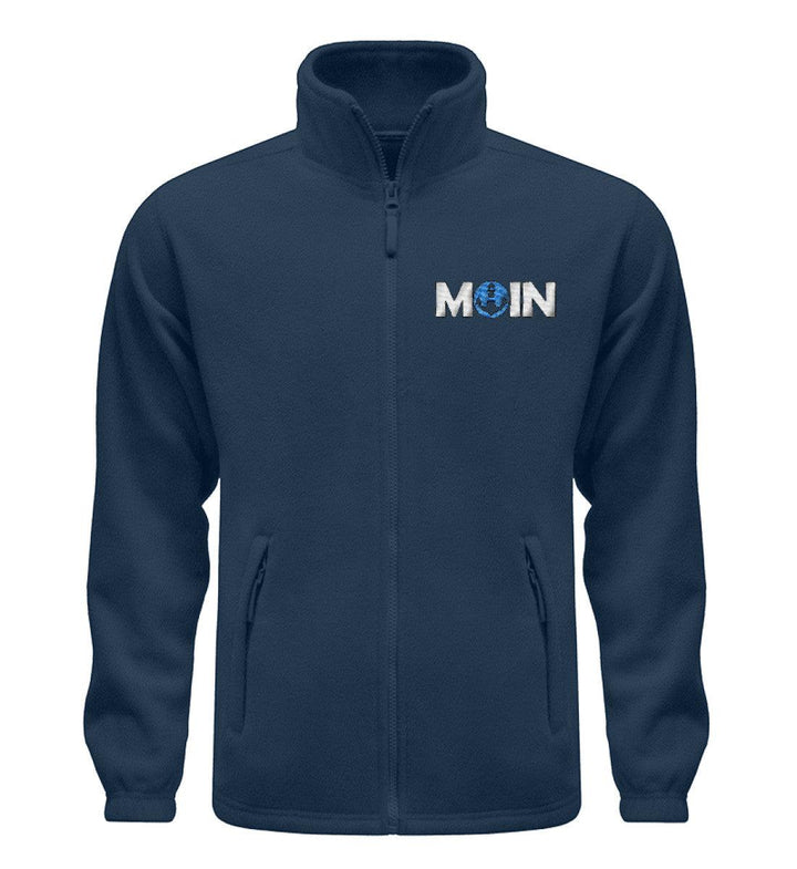 Moin Blau · Fleece Jacke mit Stick-Fleece Jacke mit Stick-Navy-S-Mooinzen