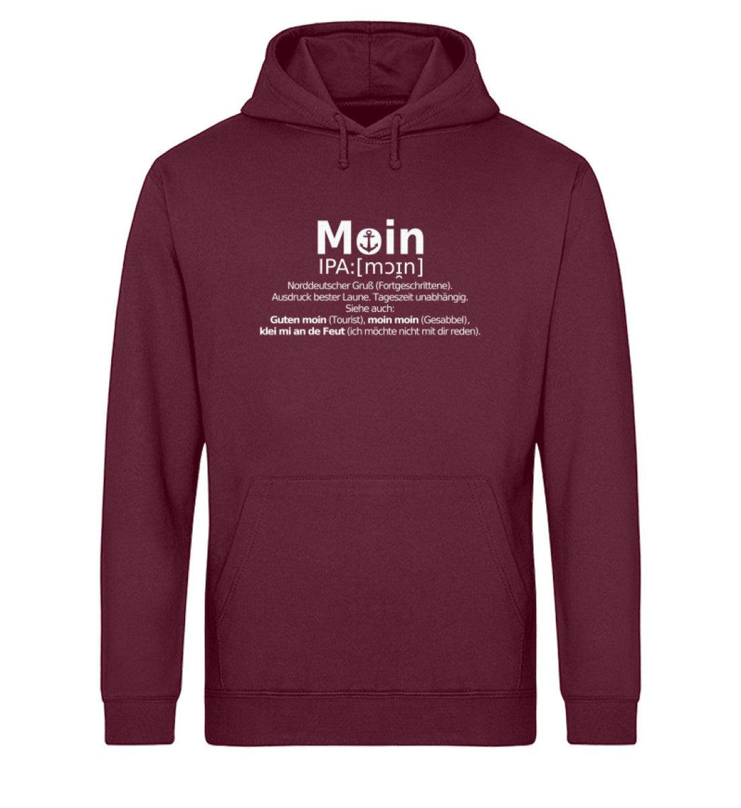 Moin Lexikon · Unisex Bio Hoodie-Unisex Bio Hoodie-Burgundy-XS-Mooinzen