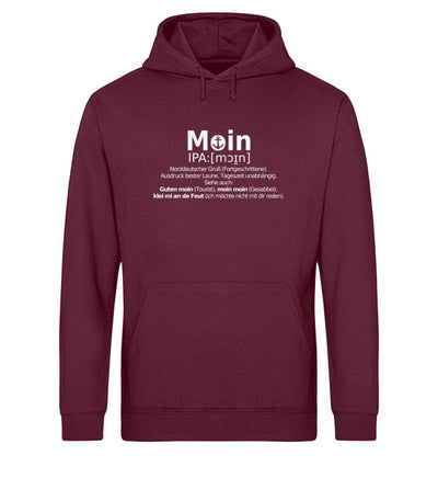 Mooinzen Logo Schwarz/Orange · Unisex Bio Schalkragen Hoodie