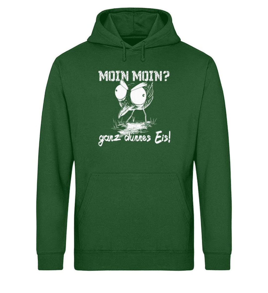 Moin Moin ganz dünnes Eis · Unisex Bio Hoodie-Unisex Bio Hoodie-Bottle Green-XS-Mooinzen