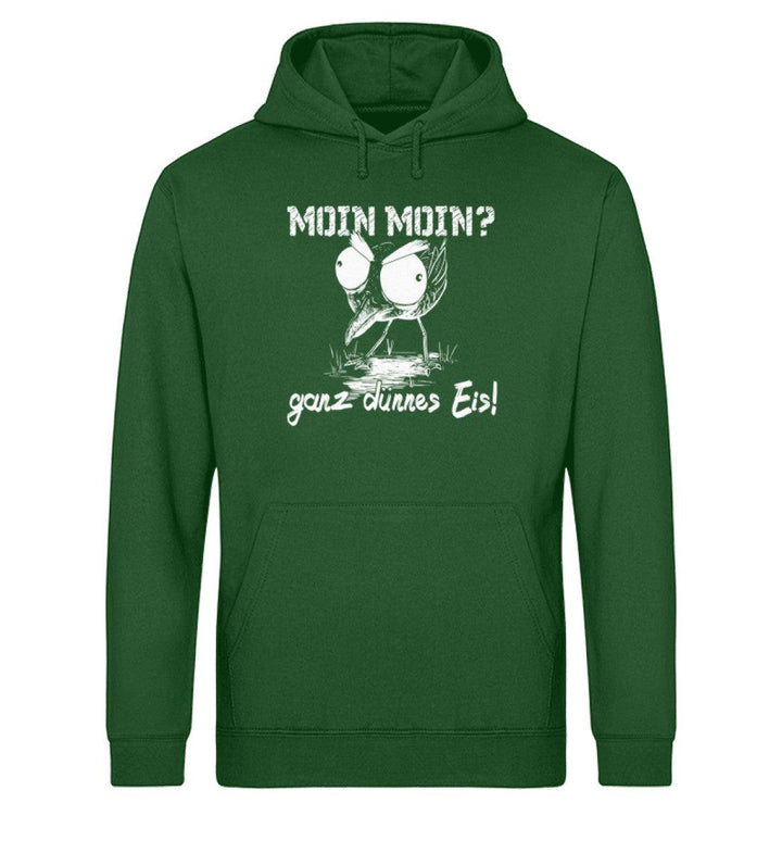 Moin Moin ganz dünnes Eis · Unisex Bio Hoodie-Unisex Bio Hoodie-Bottle Green-XS-Mooinzen