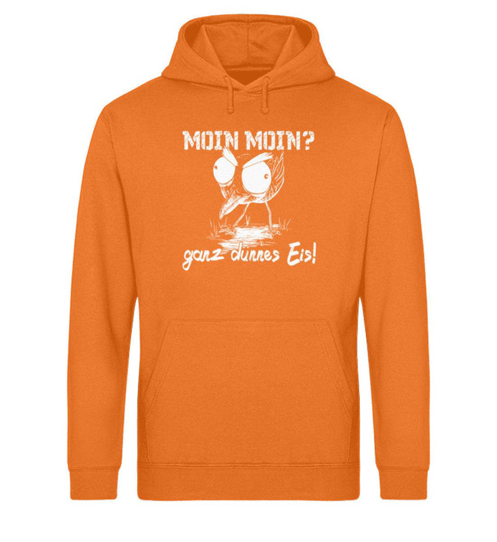 Moin Moin ganz dünnes Eis · Unisex Bio Hoodie-Unisex Bio Hoodie-Bright Orange-XS-Mooinzen