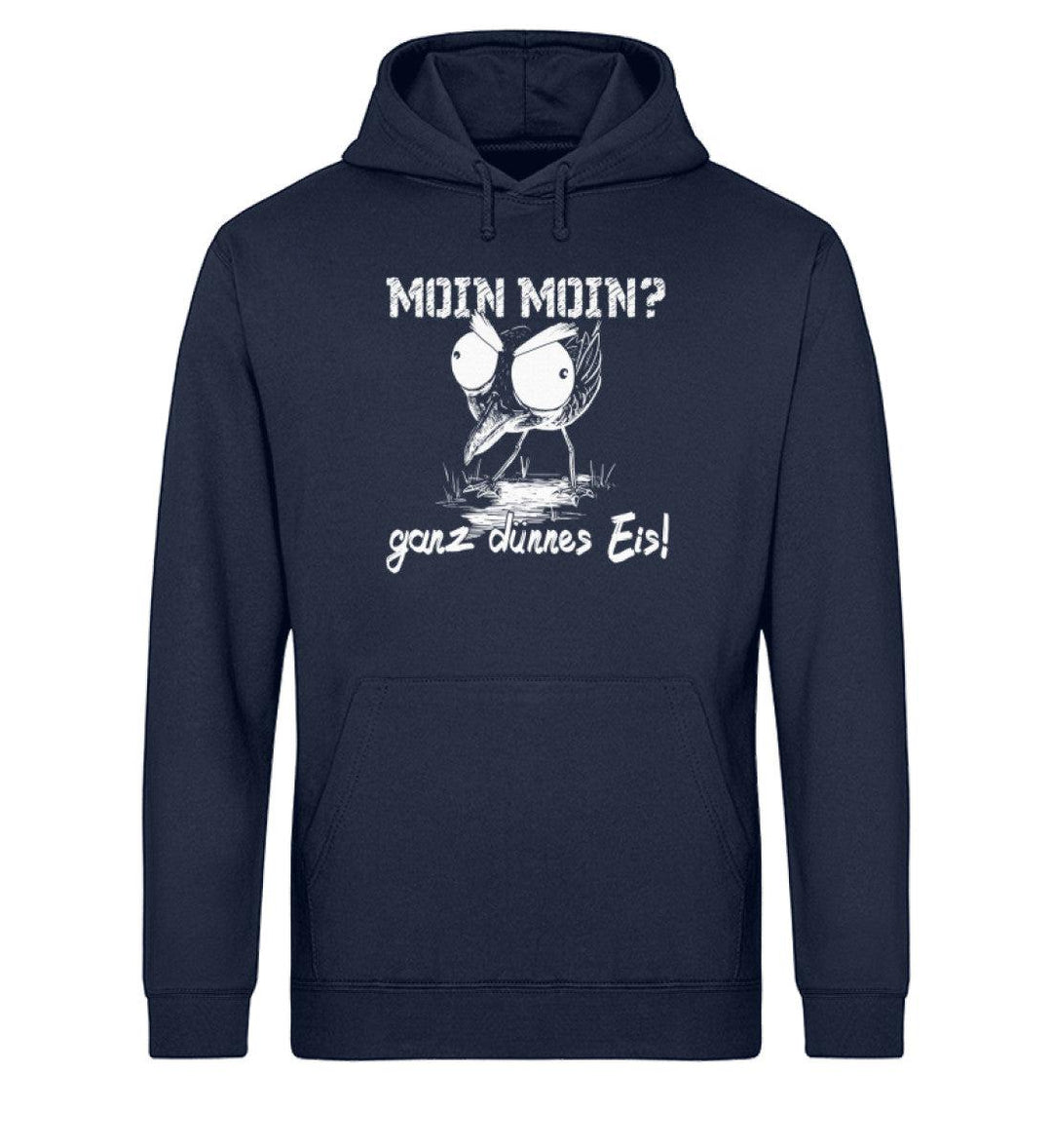 Moin Moin ganz dünnes Eis · Unisex Bio Hoodie-Unisex Bio Hoodie-French Navy-XS-Mooinzen
