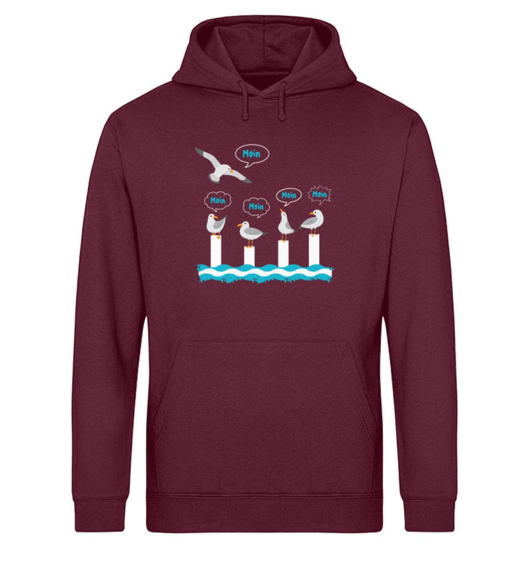 Moin Möwen · Unisex Bio Hoodie-Unisex Bio Hoodie-Burgundy-XS-Mooinzen
