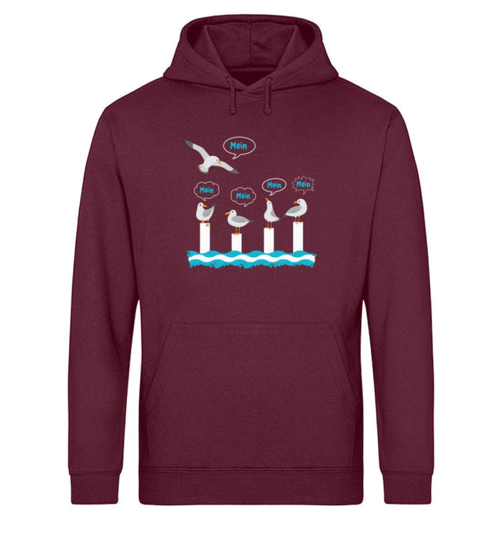 Moin Möwen · Unisex Bio Hoodie-Unisex Bio Hoodie-Burgundy-XS-Mooinzen