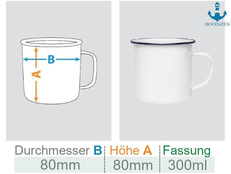 Moin Wellen · Emaille Tasse-Emaille Tasse-Mooinzen