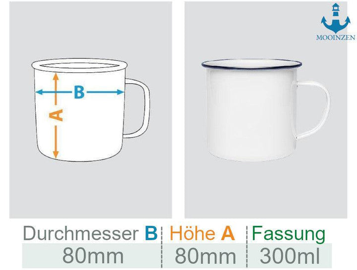 Moin Wellen · Emaille Tasse-Emaille Tasse-Mooinzen