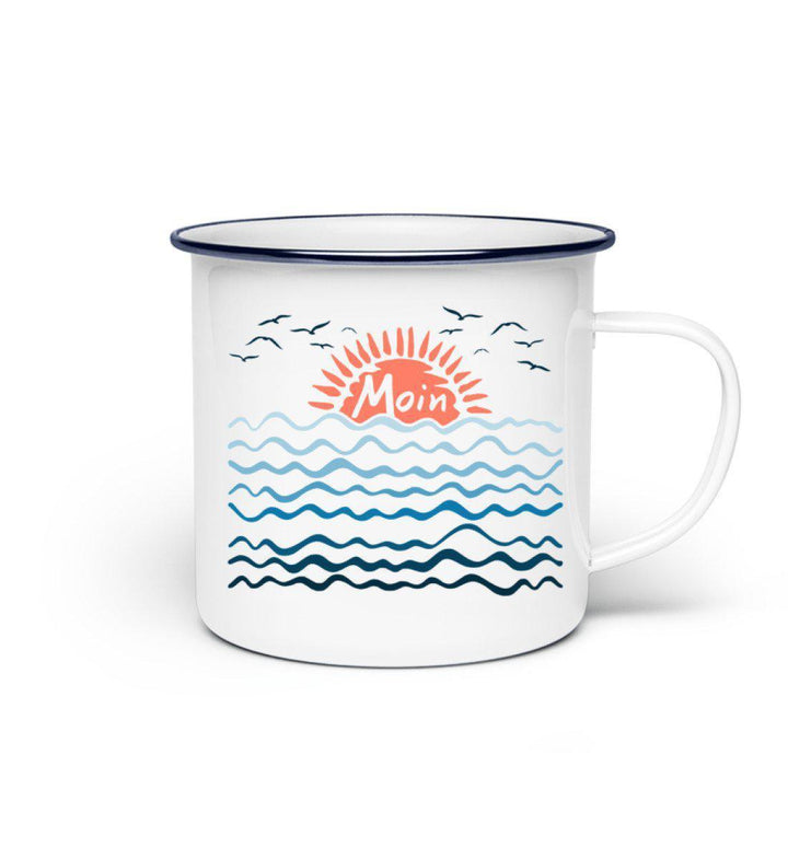 Moin Wellen · Emaille Tasse-Emaille Tasse-White-Einheitsgröße-Mooinzen