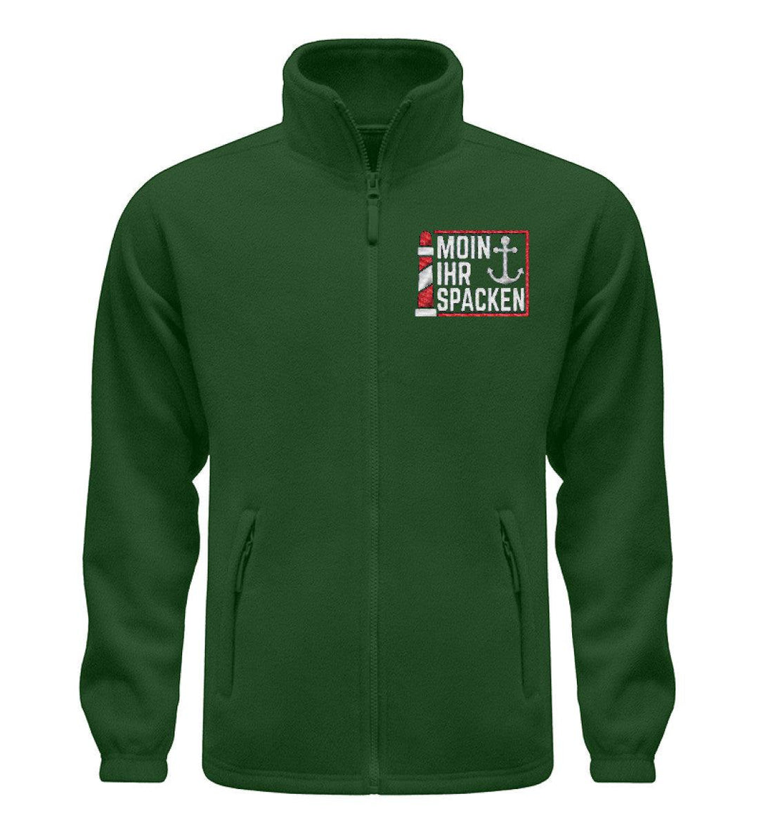 Moin ihr Spacken · Fleece Jacke mit Stick-Fleece Jacke mit Stick-Dark Green-S-Mooinzen