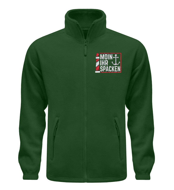 Moin ihr Spacken · Fleece Jacke mit Stick-Fleece Jacke mit Stick-Dark Green-S-Mooinzen