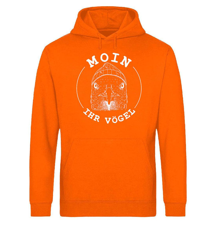 Moin ihr Vögel · Unisex Bio Hoodie-Unisex Bio Hoodie-Bright Orange-XS-Mooinzen