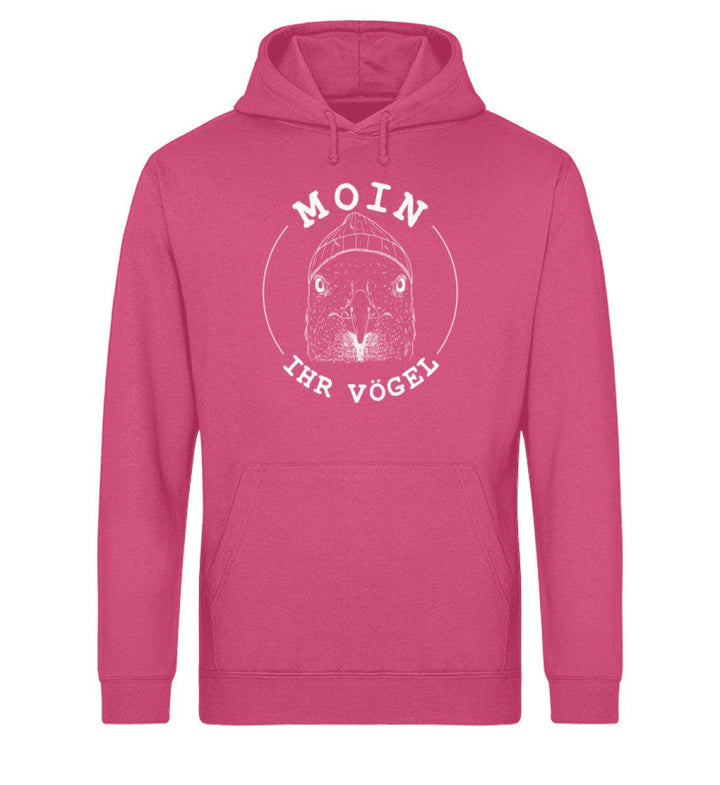 Moin ihr Vögel · Unisex Bio Hoodie-Unisex Bio Hoodie-Raspberry-XS-Mooinzen