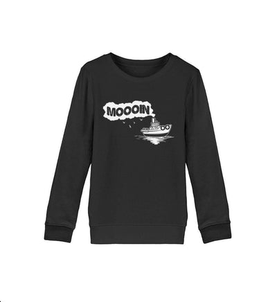 Moooin Boot · Kinder Premium Bio Sweatshirt-Kinder Premium Bio Sweatshirt-Black-12/14 (152/164)-Mooinzen