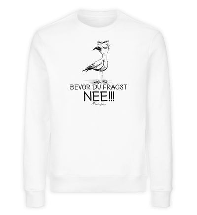 Möwe Nee Black · Unisex Premium Bio Sweatshirt-Unisex Premium Bio Sweatshirt-White-M-Mooinzen