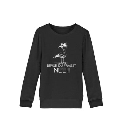 Möwe Nee · Kinder Premium Bio Sweatshirt-Kinder Premium Bio Sweatshirt-Black-12/14 (152/164)-Mooinzen