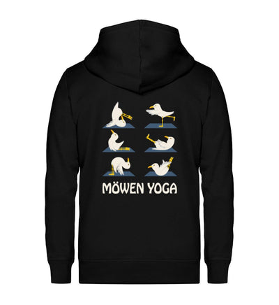 Möwen Yoga 2 · Unisex Premium Bio Zipper-Unisex Premium Bio Zipper-Black-S-Mooinzen