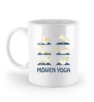 Möwen Yoga · Keramik Tasse weiß-Keramik Tasse weiß-White-Einheitsgröße-Mooinzen