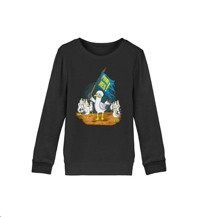 Möwenaufstand Pommes · Kinder Premium Bio Sweatshirt-Kinder Premium Bio Sweatshirt-Black-12/14 (152/164)-Mooinzen