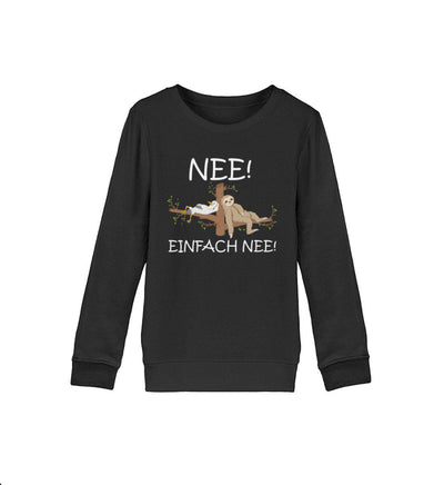 Nee einfach nee · Kinder Premium Bio Sweatshirt-Kinder Premium Bio Sweatshirt-Black-12/14 (152/164)-Mooinzen