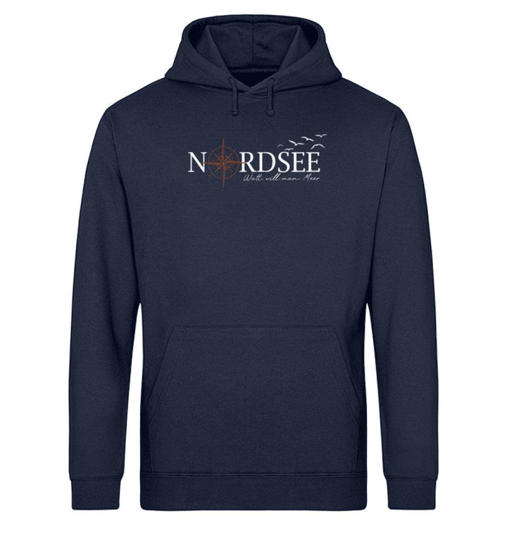 Nordsee Watt Meer · Unisex Bio Hoodie-Unisex Bio Hoodie-French Navy-XS-Mooinzen