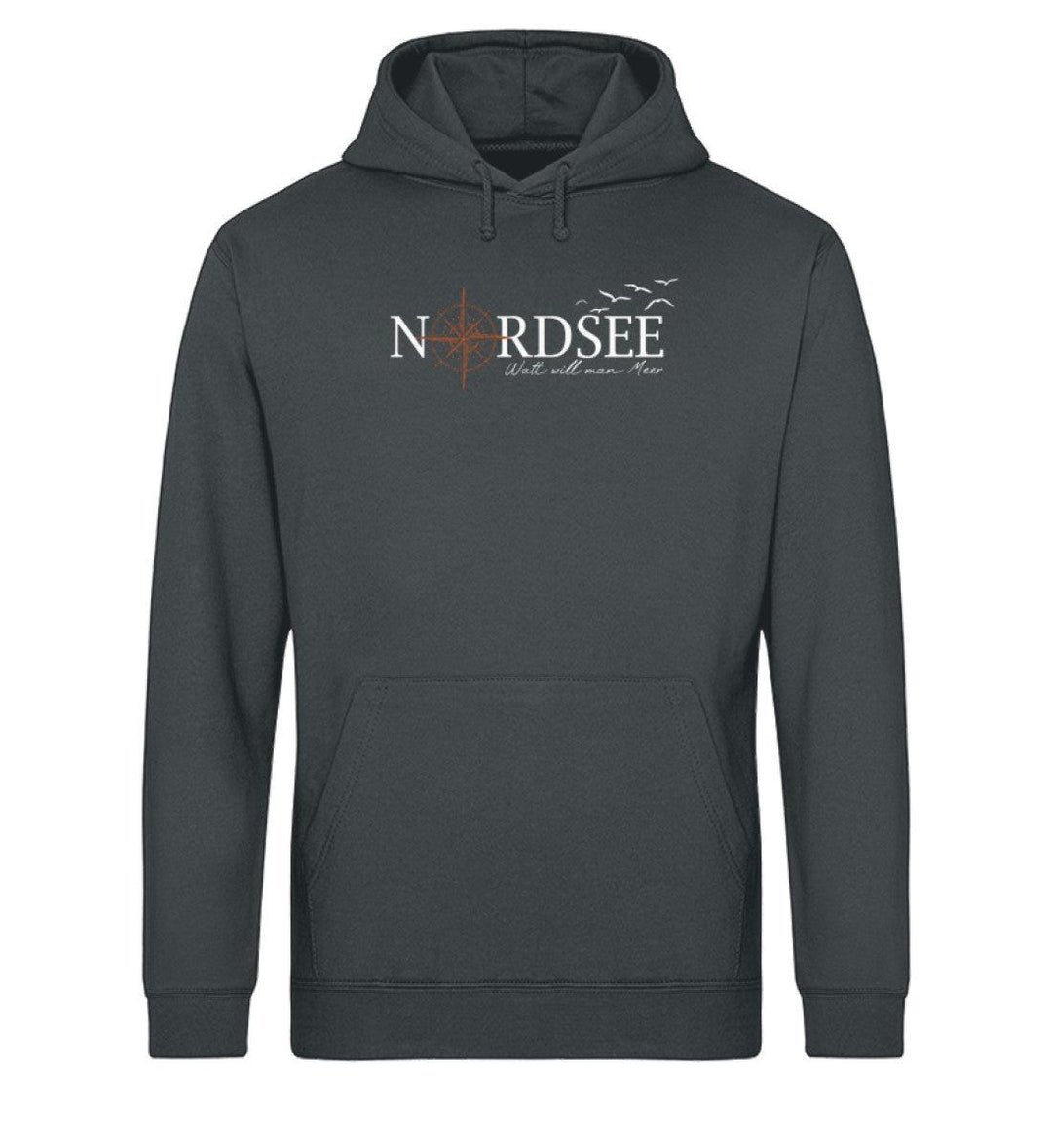 Nordsee Watt Meer · Unisex Bio Hoodie-Unisex Bio Hoodie-India Ink Grey-XS-Mooinzen