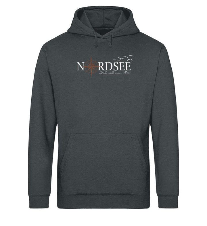 Nordsee Watt Meer · Unisex Bio Hoodie-Unisex Bio Hoodie-India Ink Grey-XS-Mooinzen