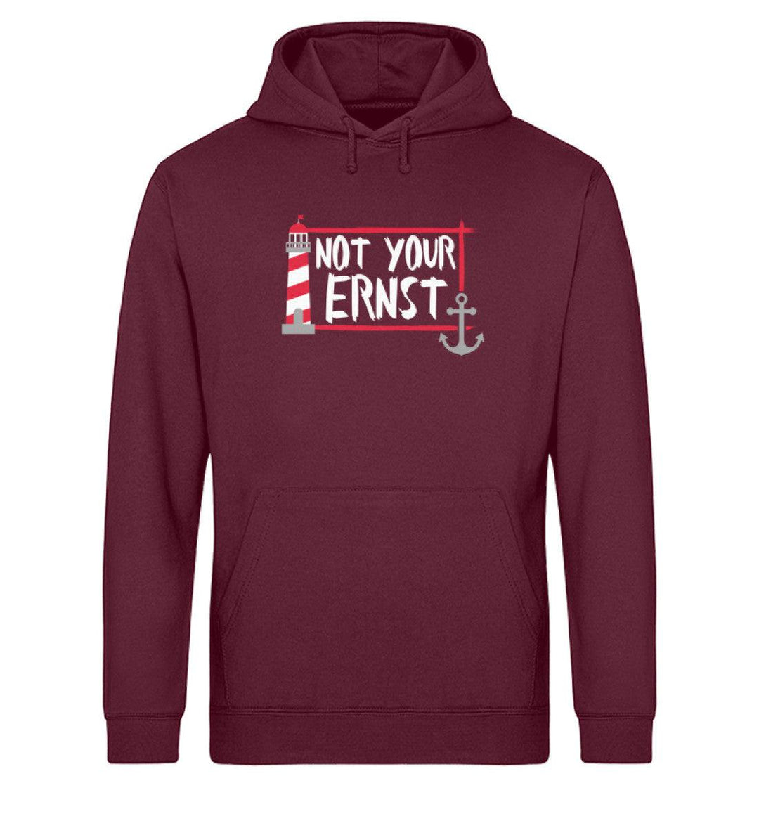 Not your ernst · Unisex Bio Hoodie-Unisex Bio Hoodie-Burgundy-XS-Mooinzen