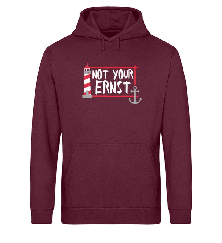 Not your ernst · Unisex Bio Hoodie-Unisex Bio Hoodie-Burgundy-XS-Mooinzen