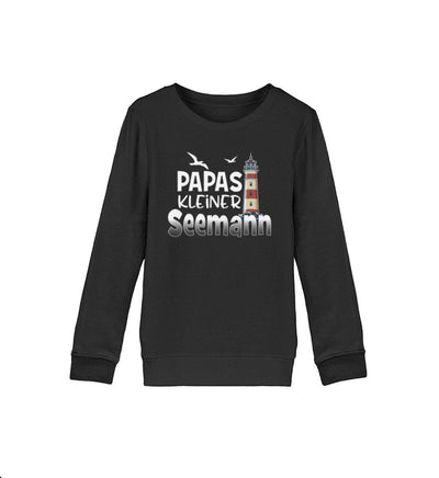 Papas kleiner Seemann · Kinder Premium Bio Sweatshirt-Kinder Premium Bio Sweatshirt-Black-12/14 (152/164)-Mooinzen