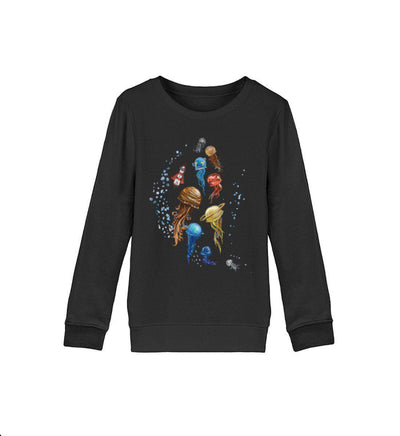 Quallen Universum · Kinder Premium Bio Sweatshirt-Kinder Premium Bio Sweatshirt-Black-12/14 (152/164)-Mooinzen