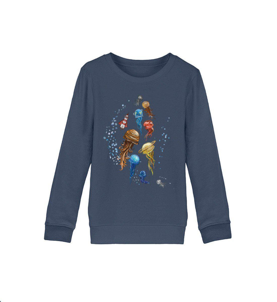 Quallen Universum · Kinder Premium Bio Sweatshirt-Kinder Premium Bio Sweatshirt-French Navy-9/11 (134/146)-Mooinzen