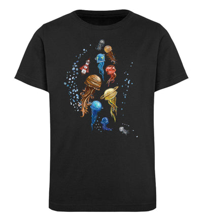 Quallen Universum · Kinder Premium Bio T-Shirt-Kinder Premium Bio T-Shirt-Black-12/14 (152/164)-Mooinzen