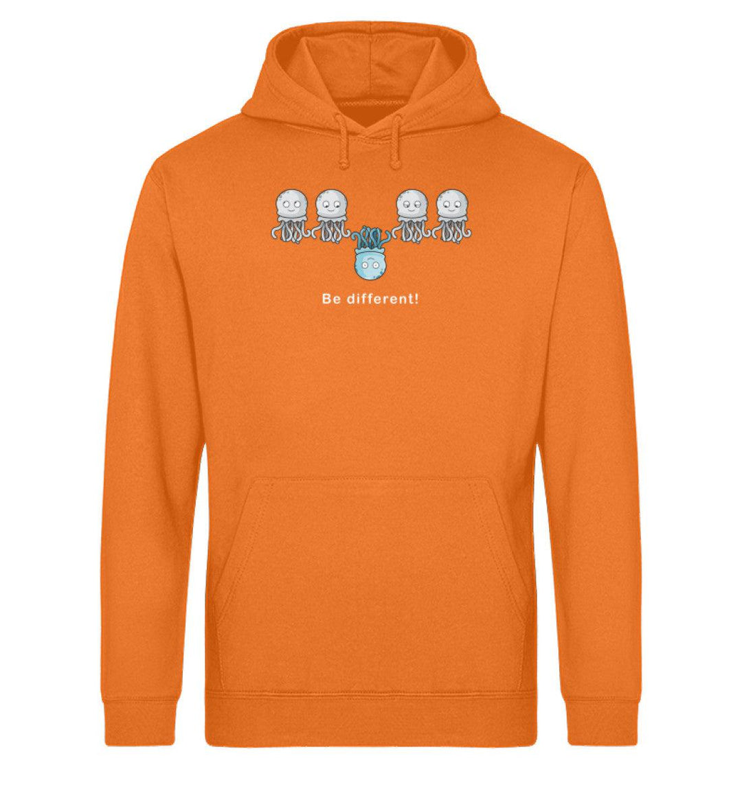 Quallen different · Unisex Bio Hoodie-Unisex Bio Hoodie-Bright Orange-XS-Mooinzen