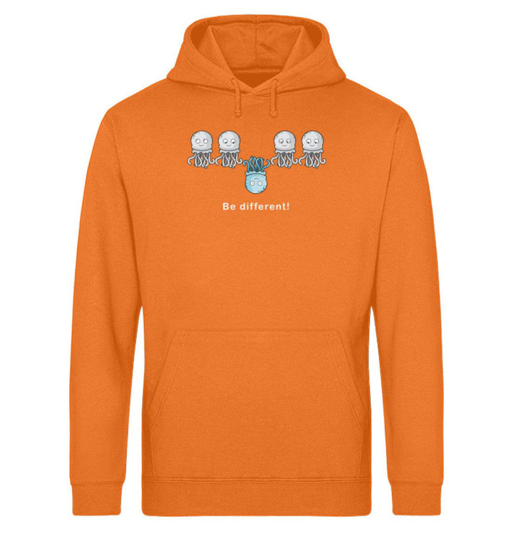 Quallen different · Unisex Bio Hoodie-Unisex Bio Hoodie-Bright Orange-XS-Mooinzen