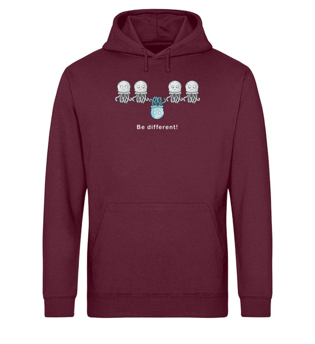 Quallen different · Unisex Bio Hoodie-Unisex Bio Hoodie-Burgundy-XS-Mooinzen