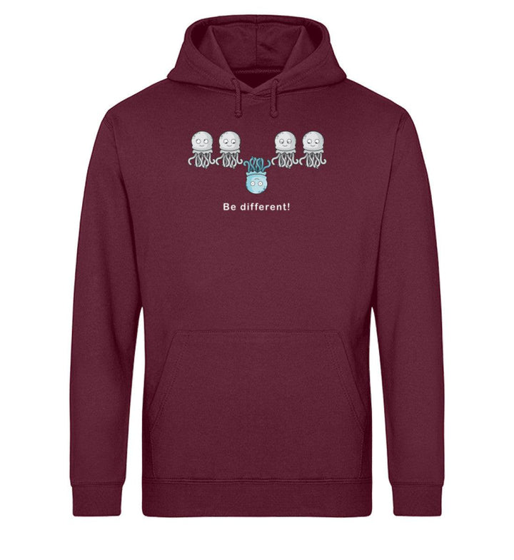 Quallen different · Unisex Bio Hoodie-Unisex Bio Hoodie-Burgundy-XS-Mooinzen