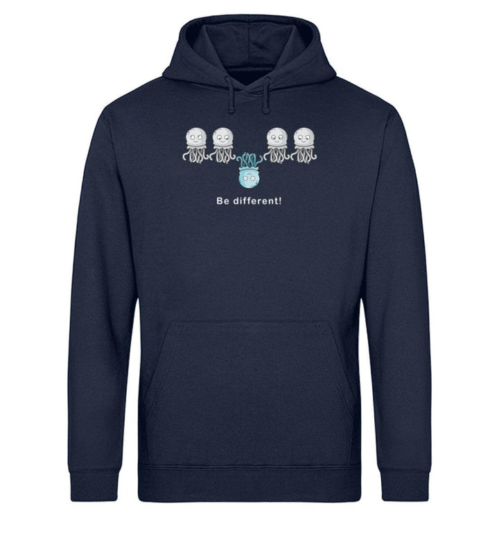 Quallen different · Unisex Bio Hoodie-Unisex Bio Hoodie-French Navy-XS-Mooinzen