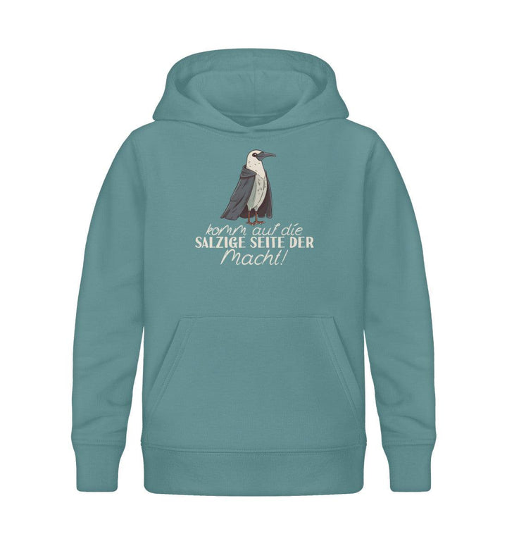 Salzige Seite der Macht · Kinder Premium Bio Hoodie-Kinder Premium Bio Hoodie-Teal Monstera-12/14 (152/164)-Mooinzen