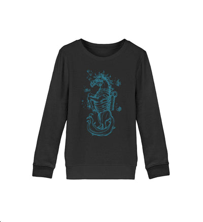 Seepferd · Kinder Premium Bio Sweatshirt-Kinder Premium Bio Sweatshirt-Black-12/14 (152/164)-Mooinzen