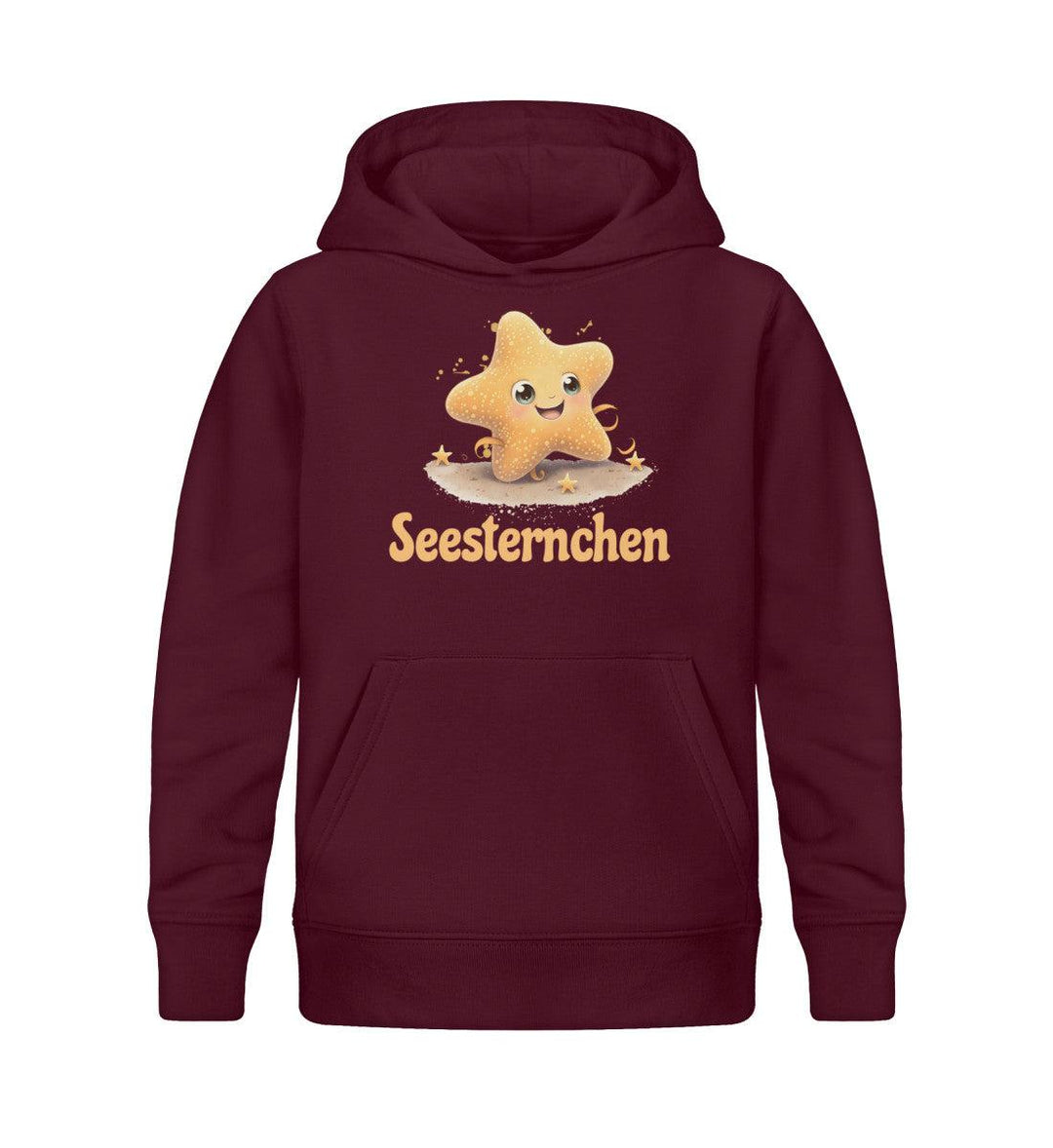 Seesternchen · Kinder Premium Bio Hoodie-Kinder Premium Bio Hoodie-Burgundy-12/14 (152/164)-Mooinzen