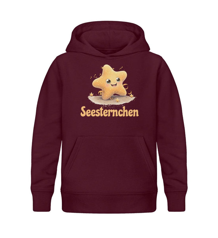 Seesternchen · Kinder Premium Bio Hoodie-Kinder Premium Bio Hoodie-Burgundy-12/14 (152/164)-Mooinzen
