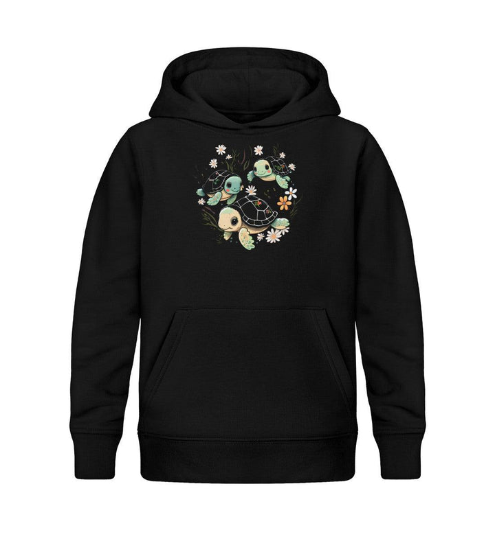 Süße Schildkröten · Kinder Premium Bio Hoodie-Kinder Premium Bio Hoodie-Black-12/14 (152/164)-Mooinzen