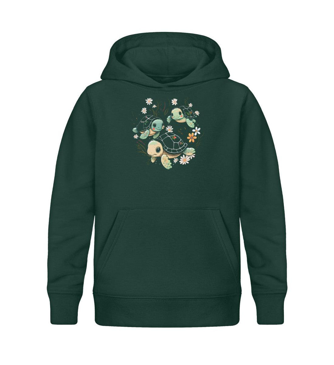 Süße Schildkröten · Kinder Premium Bio Hoodie-Kinder Premium Bio Hoodie-Glazed Green-12/14 (152/164)-Mooinzen