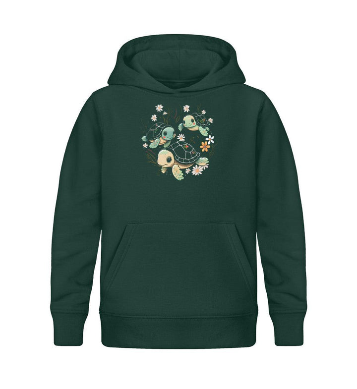 Süße Schildkröten · Kinder Premium Bio Hoodie-Kinder Premium Bio Hoodie-Glazed Green-12/14 (152/164)-Mooinzen