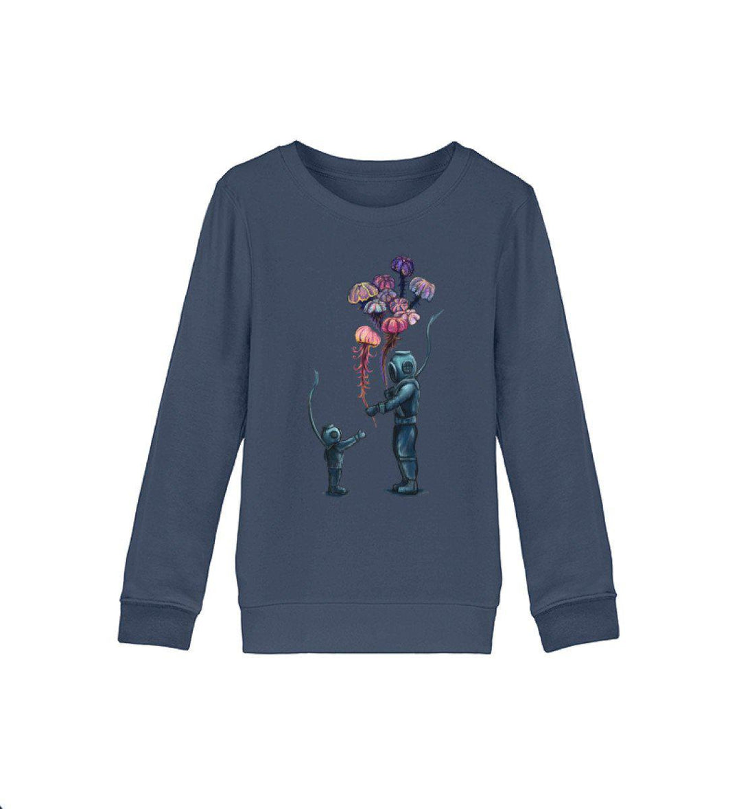 Taucher Quallen Luftballons · Kinder Premium Bio Sweatshirt-Kinder Premium Bio Sweatshirt-French Navy-9/11 (134/146)-Mooinzen
