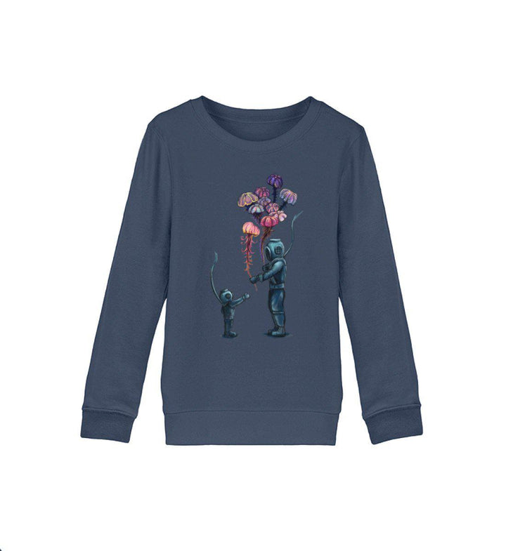Taucher Quallen Luftballons · Kinder Premium Bio Sweatshirt-Kinder Premium Bio Sweatshirt-French Navy-9/11 (134/146)-Mooinzen